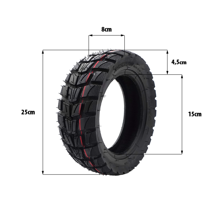Pneu 80/65-6 tubetype off road Zero 10X/Kaabo/Dualtron Victor