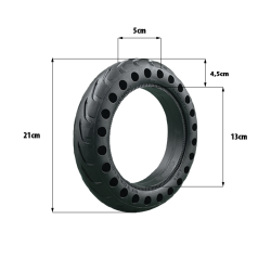Pneu plein 8.5x2 Zero 8 & 9 avant/Inokim Light 1 & 2