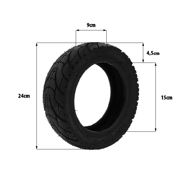 Pneu 80/65-6 tubetype route Dualtron Victor/Zero10x/Mantis