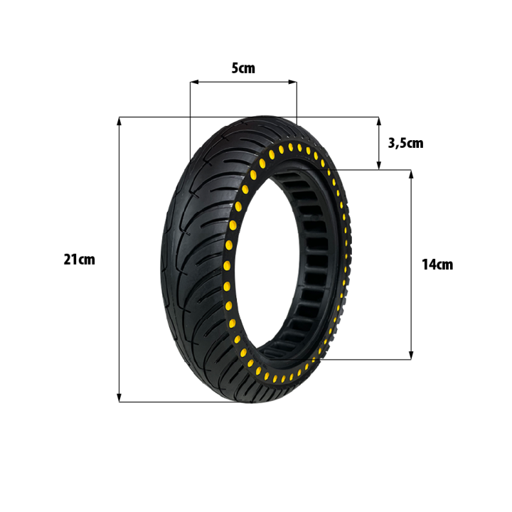 Pneu plein 8.5x2 Xiaomi nouvelle génération jaune