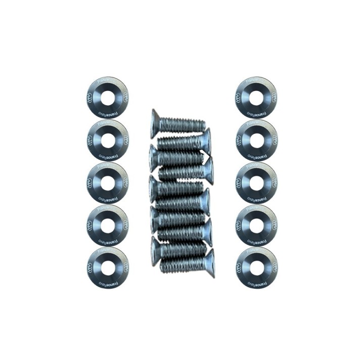 Rondelles de deck trottinette 19 mm, lot de 10 avec vis M6 — 8 coloris