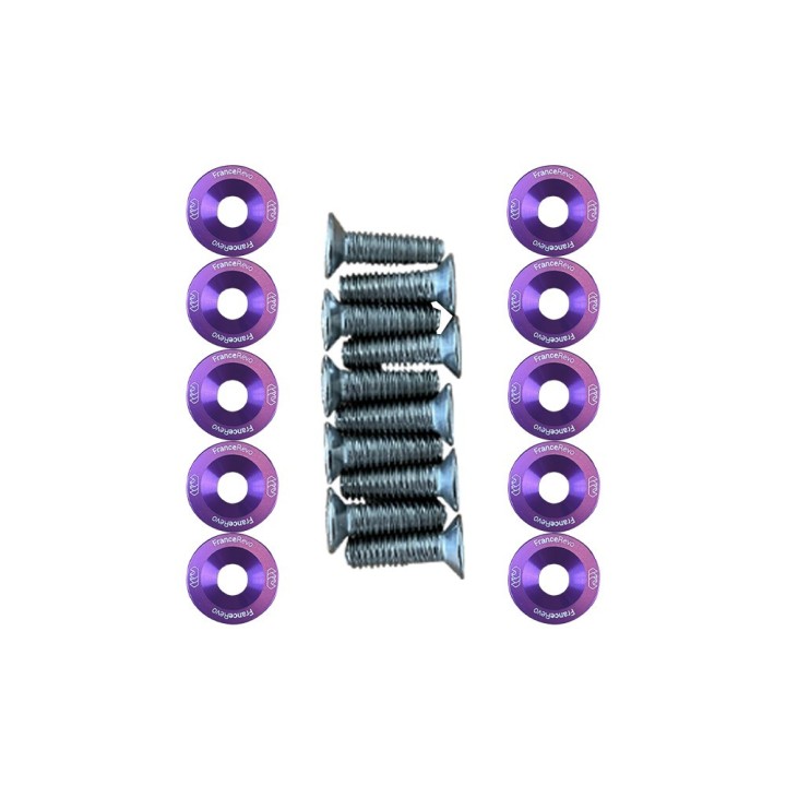 Rondelles de deck trottinette 19 mm, lot de 10 avec vis M6 — 8 coloris