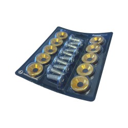 Rondelles de deck trottinette 19 mm, lot de 10 avec vis M6 — 8 coloris (Jaune)