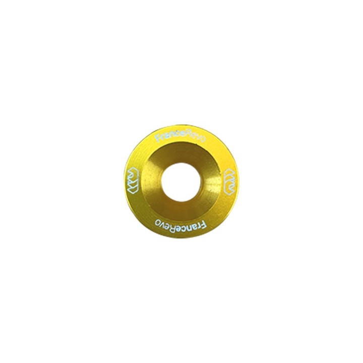 Rondelles de deck trottinette 19 mm, lot de 10 avec vis M6 — 8 coloris (Jaune)