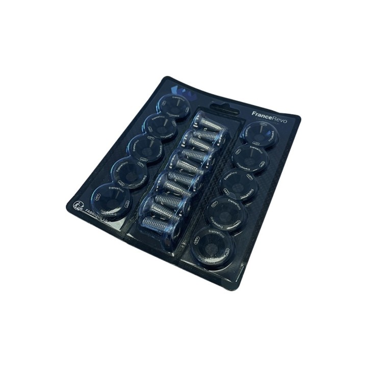 Rondelles de deck trottinette 19 mm, lot de 10 avec vis M6 — 8 coloris (Noir)