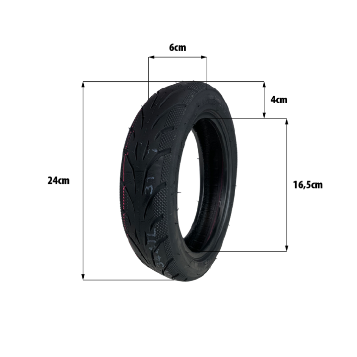 Pneu 10x2.50-6.5 tubeless Ninebot F Serie