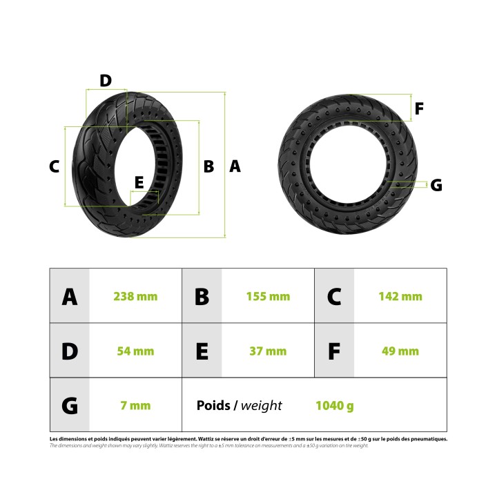 Pneu plein 10x2.125 Pure Electric