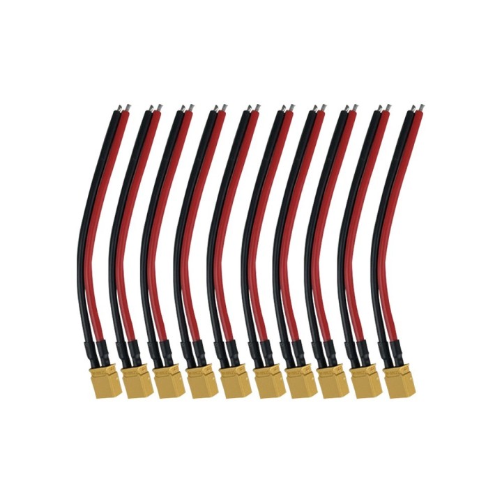 Pack Prises XT30 Avec Cables  X10 males + X10 femelles