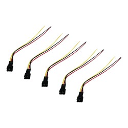 Prise JST 3 pin avec câble mâle x5