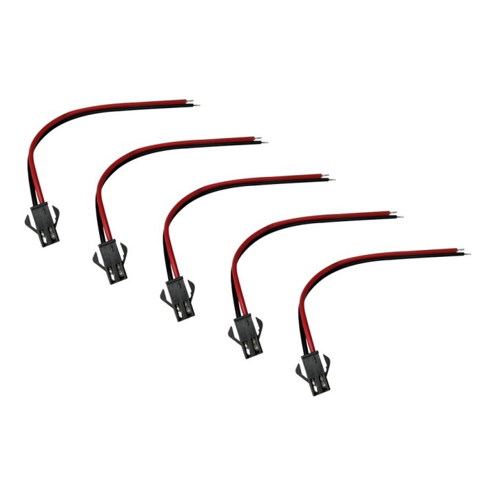 Câble prise JST 2 pin femelle x5pcs