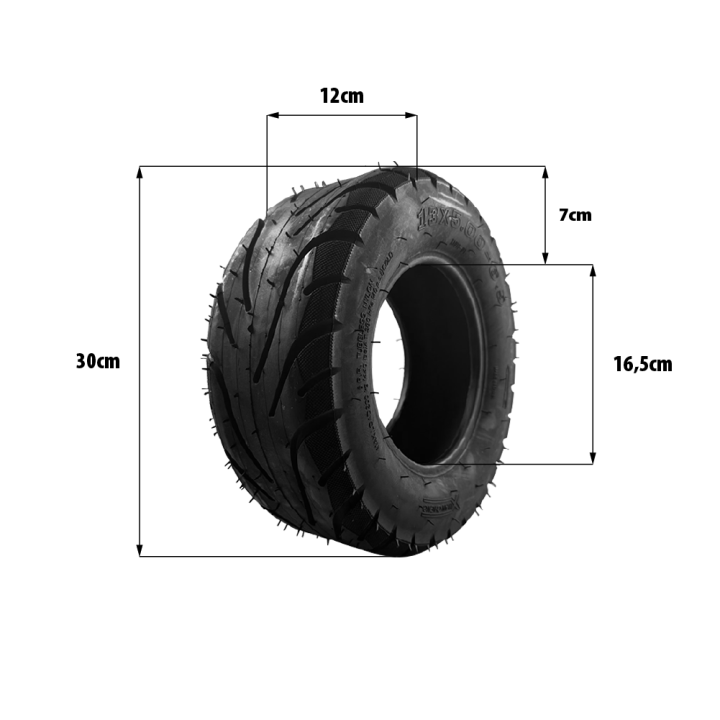 Pneu 13x5.0-6.5 tubeless route