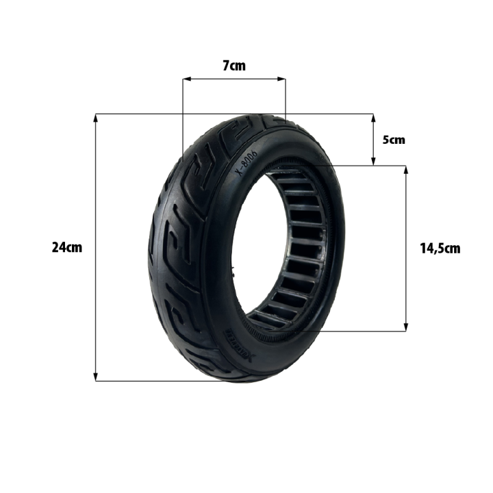 Pneu plein 10x2.70-6.5 route