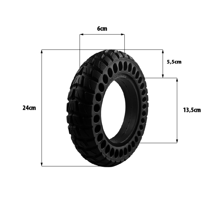 Pneu plein 10x2.50 - 36mm off road Kugoo M4/M4 Pro