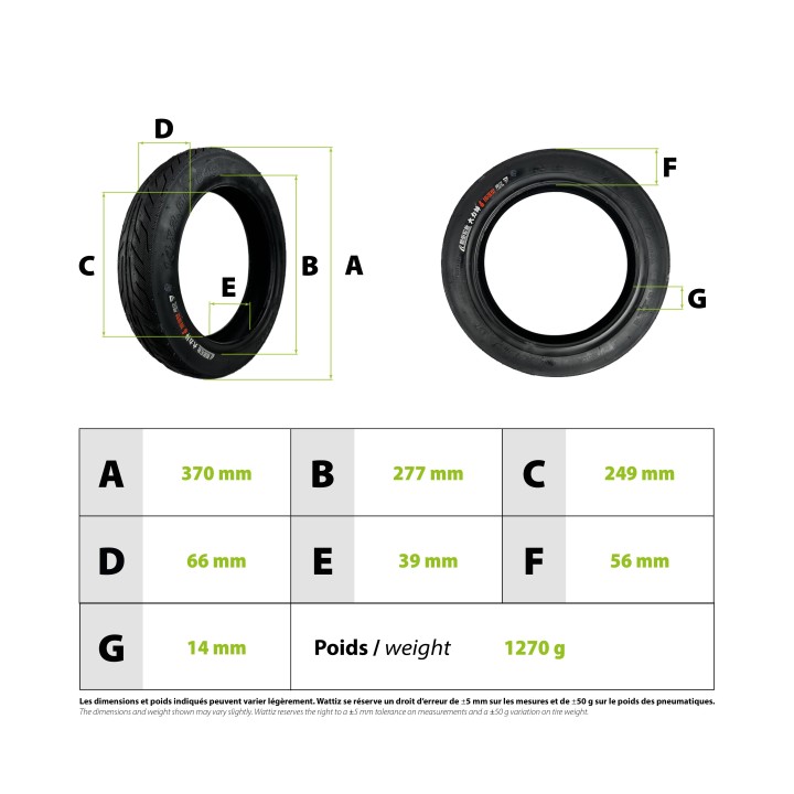 Pneu 14x2.50-10 tubeless Dualtron City