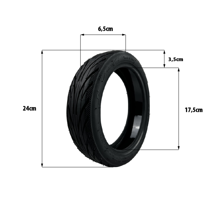 Pneu 60/65-6.9 tubeless gel anti crevaison Ninebot G2 roue arrière