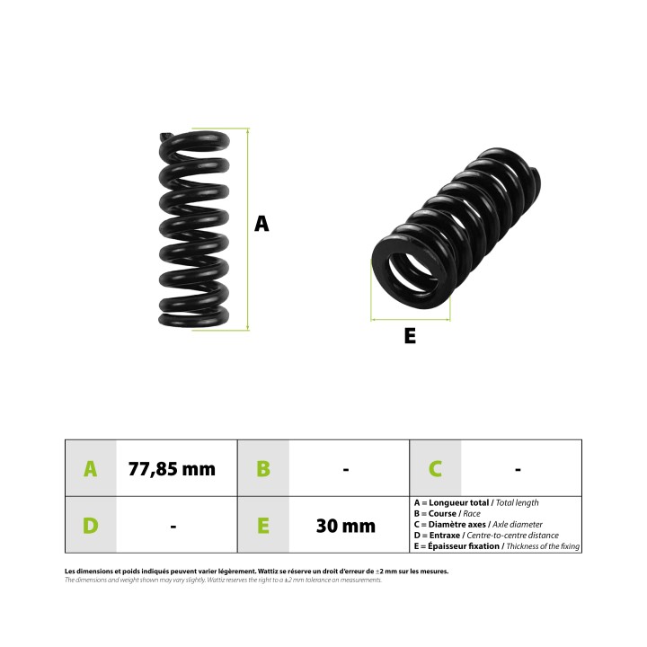 Ressorts amortisseur Avant/Arrière Dualtron Mini
