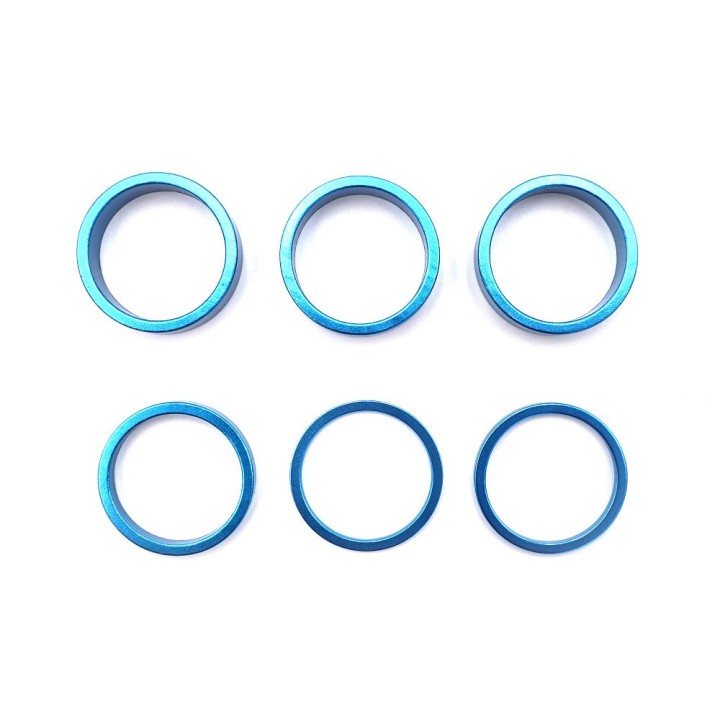 Bagues rehausse guidon rouge/or/bleu/noir x6 pcs (Bleu)