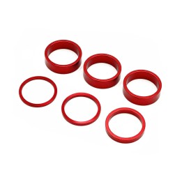 Bagues rehausse guidon rouge/or/bleu/noir x6 pcs (Rouge)