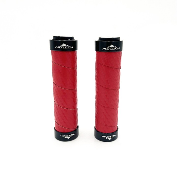 Poignées style carbone bleu/noir/rouge