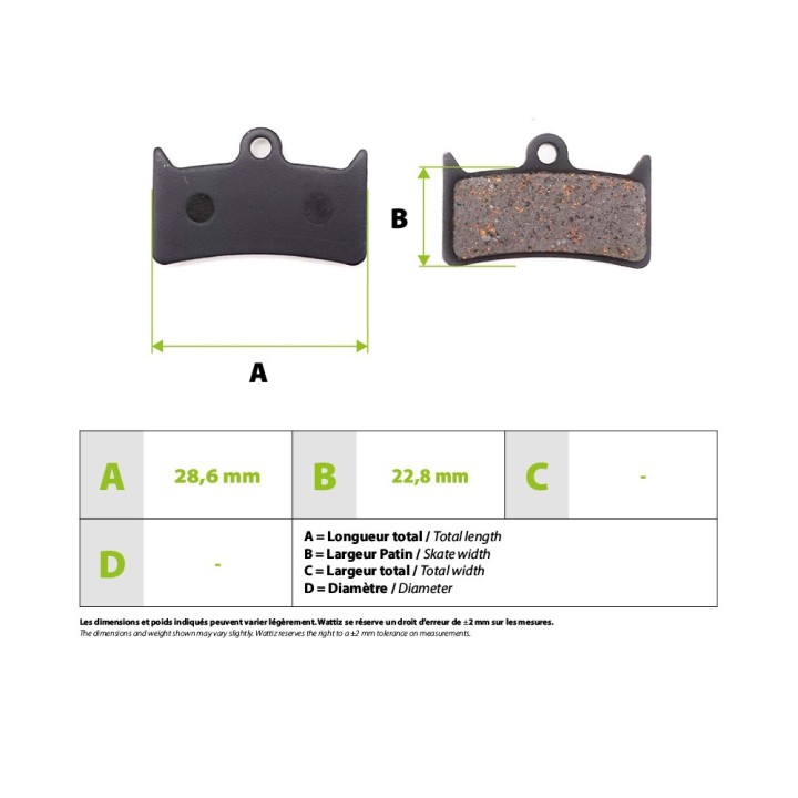 Plaquettes de frein semi-métalliques Hope Tech4 V4