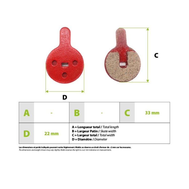 Plaquettes de frein semi-métalliques Dualtron Togo Ltd Kukirin G2Pro /G2 Max Hitway H5 Urbanglide AllRoad