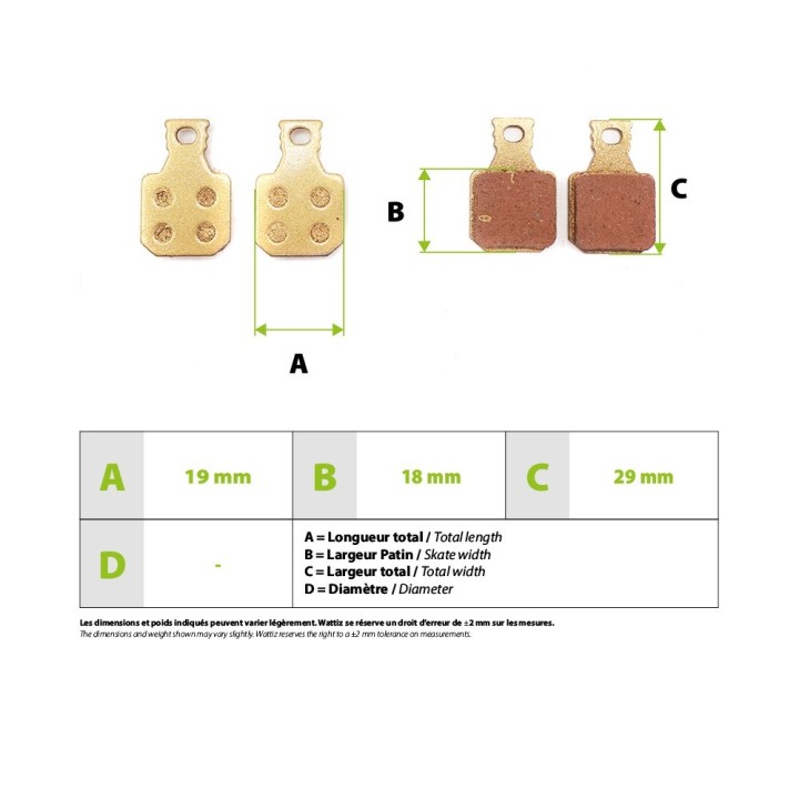 Plaquettes de frein métalliques Magura MT5/MT7