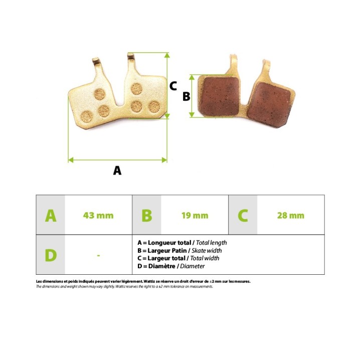 Plaquettes de frein métallique Magura 9.C