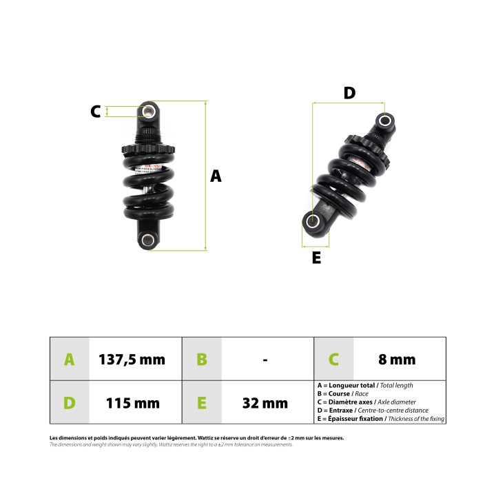 Amortisseur avant Kukirin G2 Max