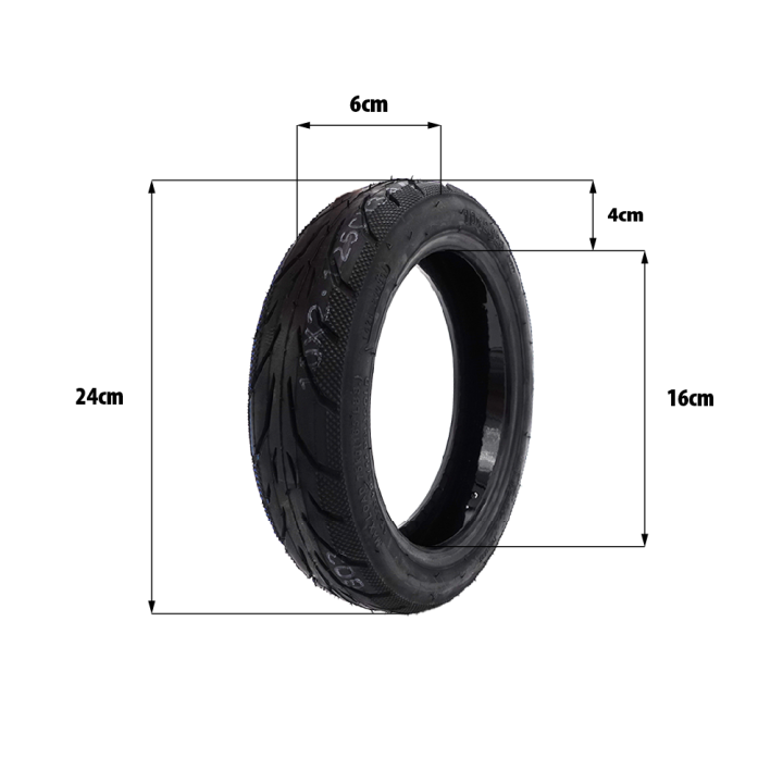 Pneu 10x2.125-6.5 tubeless gel anti crevaison Ninebot F Xiaomi Mi4