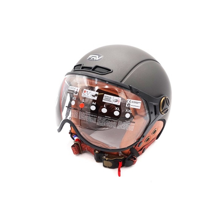 Casque JET  Gris graphite Mat (taille XS à XXL) (L)