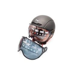 Casque JET  Gris graphite Mat (taille XS à XXL) (S)