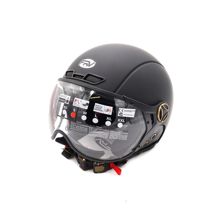 Casque JET  noir mat (taille XS à XXL) (M)