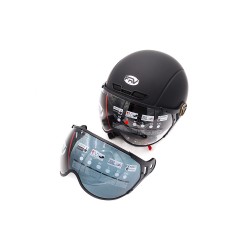 Casque JET  noir mat (taille XS à XXL) (XL)