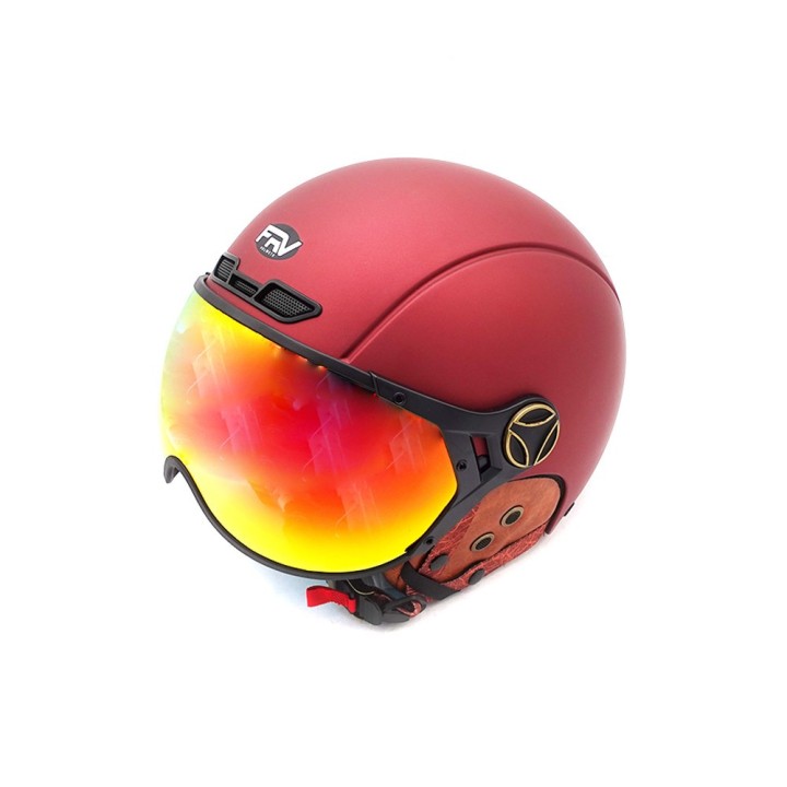 Casque JET  bordeaux mat (taille XS à XXL) (M)
