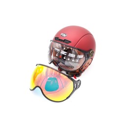 Casque JET  bordeaux mat (taille XS à XXL) (XL)