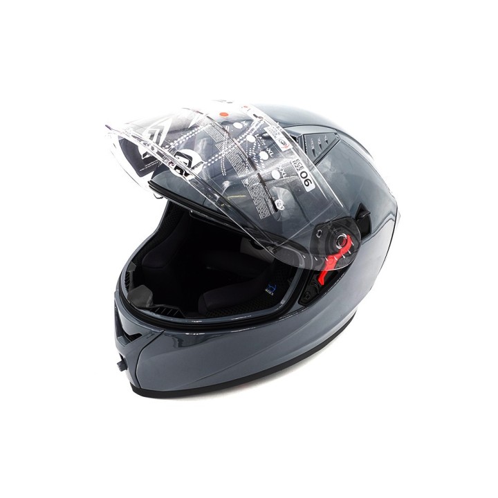 Casque intégral  gris (taille S à XL) (S)