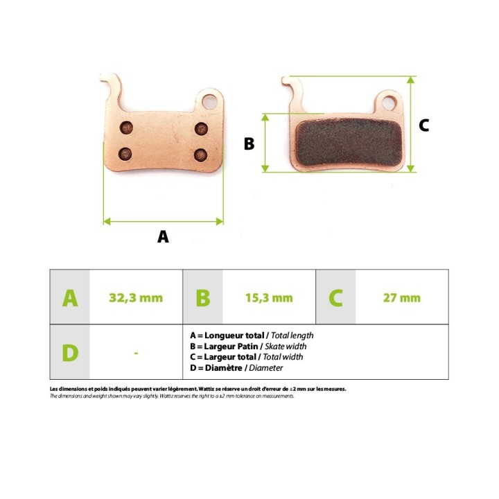 Plaquettes de frein métal fritté haute performance Xtech Zoom pour Xiaomi Mi3