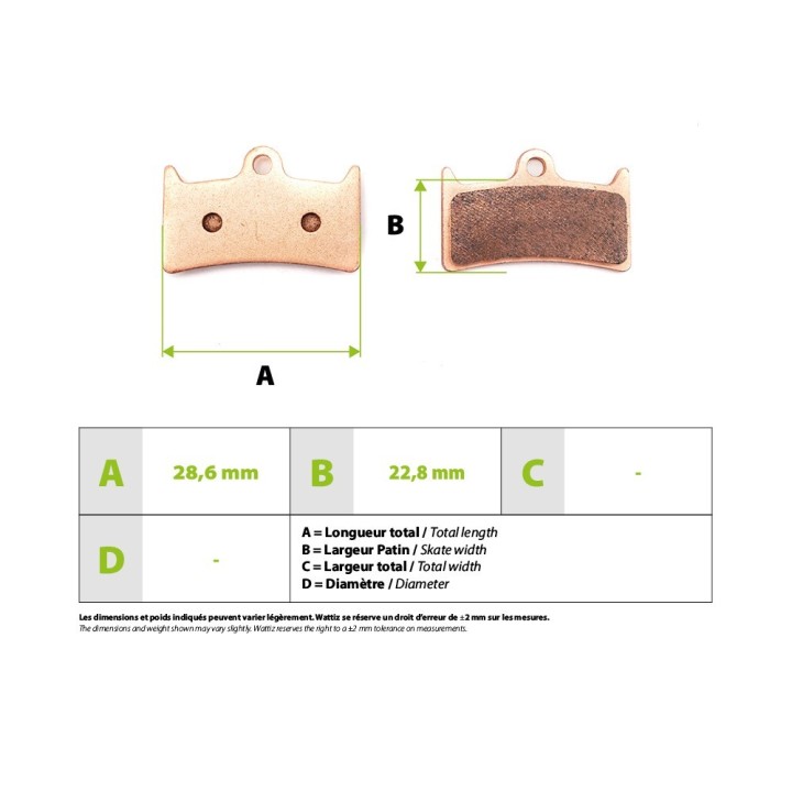 Plaquettes de frein métal fritté haute performance Hope Tech4 V4