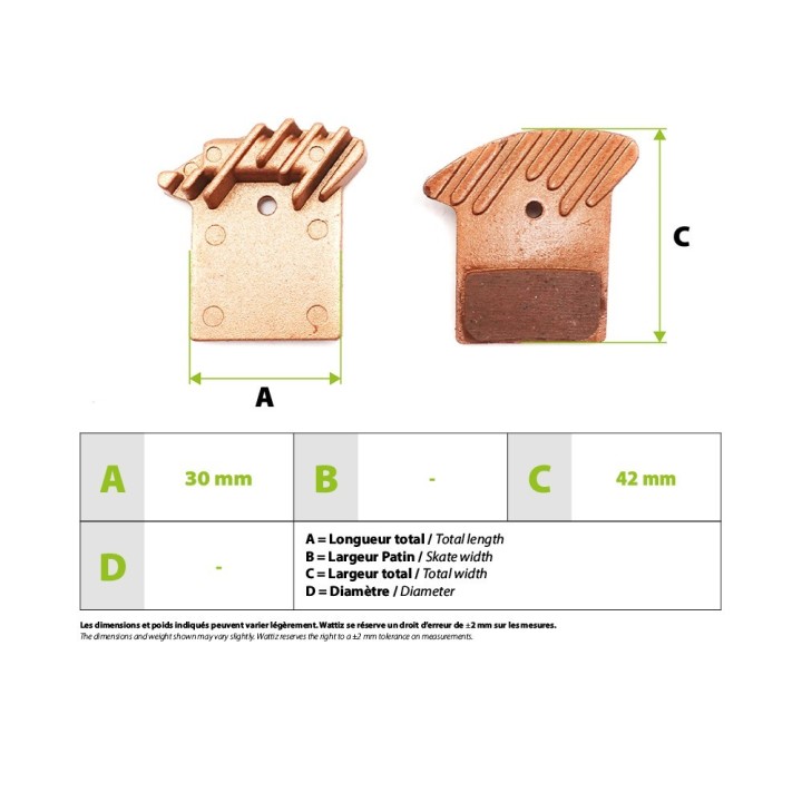 Plaquettes de frein métal fritté haute résistance Nutt ventilées pour Dualtron Thunder