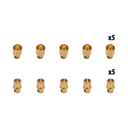 Connecteurs banane 8mm x10 pcs (5 male + 5 femelles)