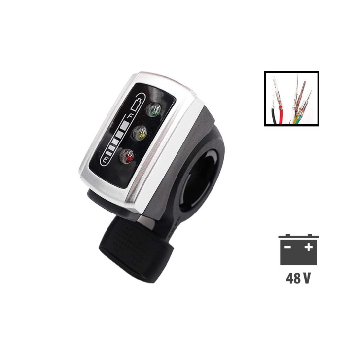 Gachette accelerateur indicateur batterie 48V