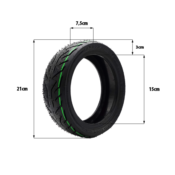 Pneu 9x2.50-6 tubeless gel anti crevaison CST pour Nami Stellar