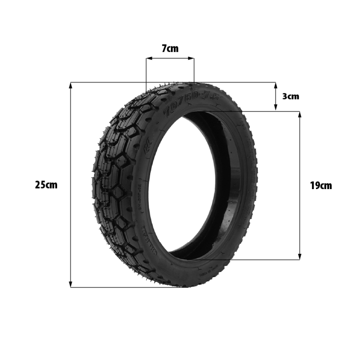 Pneu 70/60-7.5 tubeless off road gel anti crevaison Ninebot ZT3 Pro