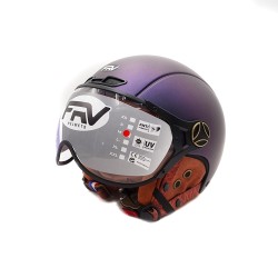 Casque JET  bleu mat caméléon (taille XS à XXL) (L)