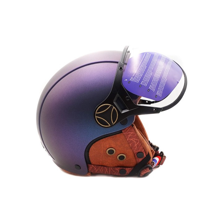 Casque JET  bleu mat caméléon (taille XS à XXL) (M)