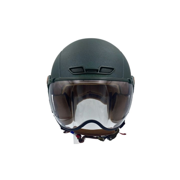 Casque JET  vert mat caméléon (taille XS à XXL)