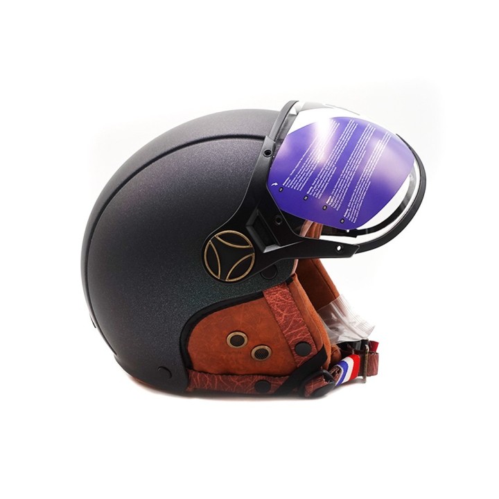 Casque JET  vert mat caméléon (taille XS à XXL) (XL)
