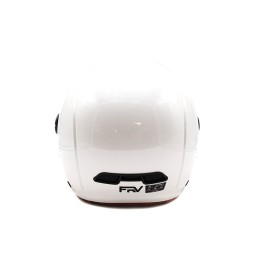 Casque JET  blanc brillant (taille XS à XXL) (L)