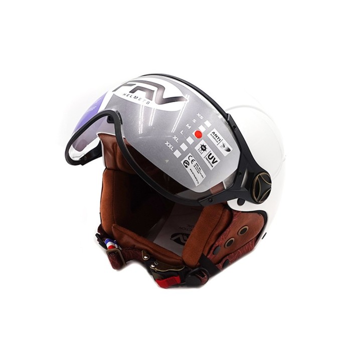 Casque JET  blanc brillant (taille XS à XXL) (XXL)