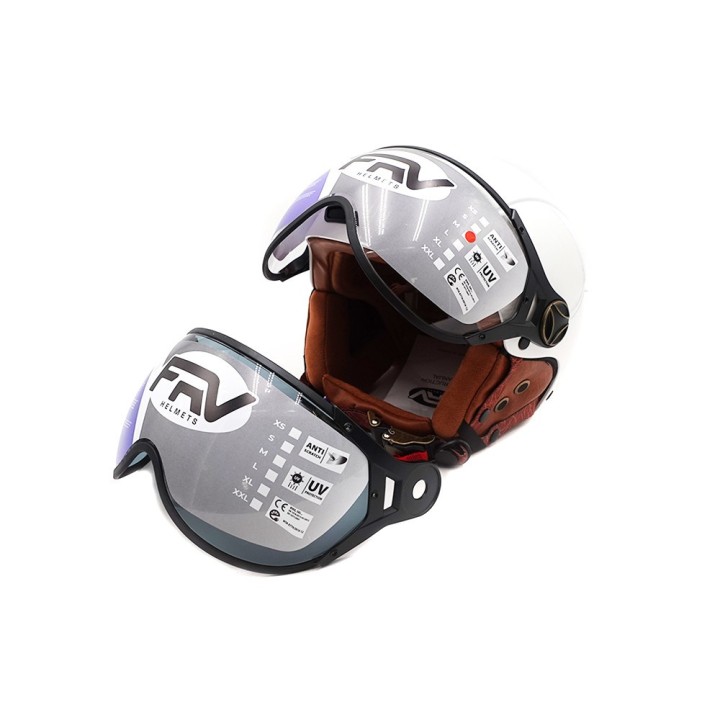 Casque JET  blanc brillant (taille XS à XXL) (XXL)